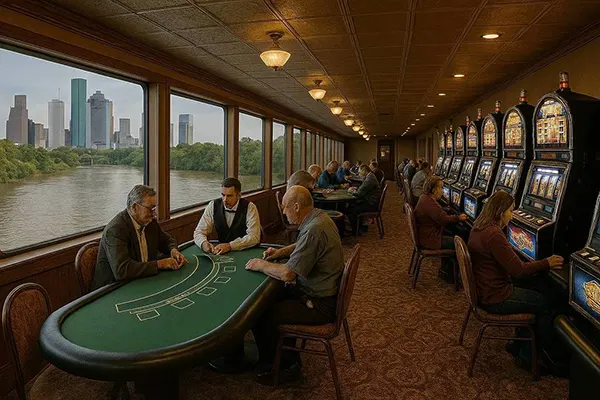Players at riverboat